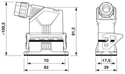 Комплект вставных соединителей-HC-EVO-A10UT-BWS-HH-M20-PLRBK