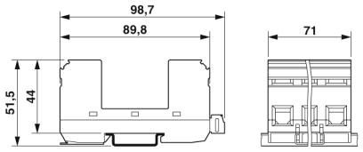 Базовый элемент для защиты от перенапряжений, тип 2-VAL-MS/3+1-BE/FM-UD