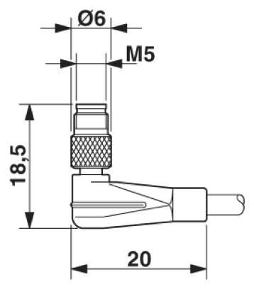 Кабель для датчика / исполнительного элемента-SAC-4P-M5MR/ 1,5-PUR