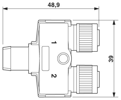 Кабель для датчика / исполнительного элемента-SAC-4PY-MS-3,0-PUR/2XF