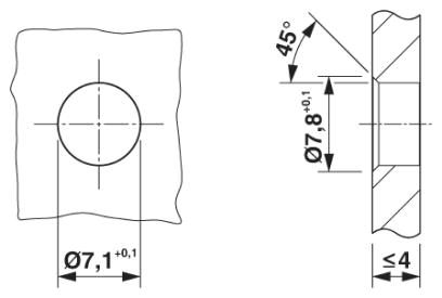 Встраиваемые разъемы-SACC-DSI-M5FS-3CON-L180