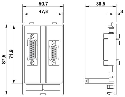 Передняя панель-VS-SI-FP-DSUB9-DSUB15-GC-BU/ST
