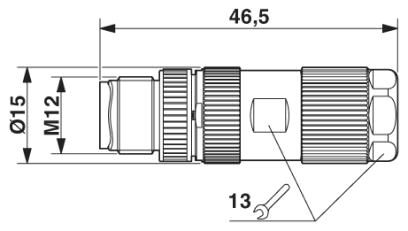 Шинный системный соединитель-VS-08-M12MS-10G-P SCO