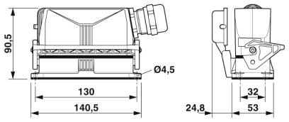 Комплект вставных соединителей-HC-STA-B24PT-BWSC-LS-M32-ELCAL