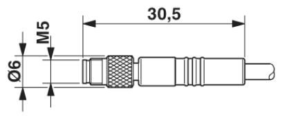 Кабель для датчика / исполнительного элемента-SAC-4P-M5MS/10,0-PUR