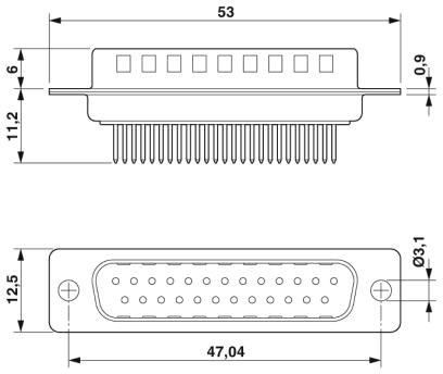 Контактная вставка D-SUB-CUC-DSI-C1STZ-S/DSLSC25