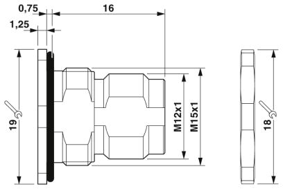 Крепежный резьбовой элемент корпуса-SACC-BP-M-M12/M15-6-SMD