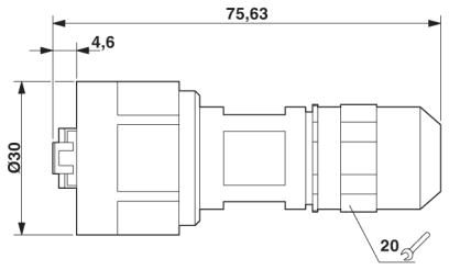 Штекерный соединитель RJ45-VS-V1-C-RJ45-MNNA-PG9-8-I-5-S
