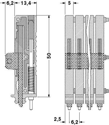Тестовый штекер-PS-UK 2,5 B/Z-6