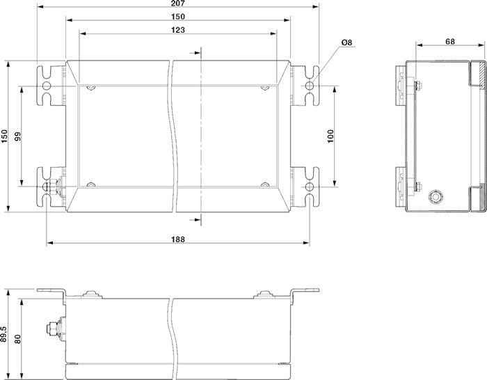 Клеммная коробка-E S4 A 150X150X80