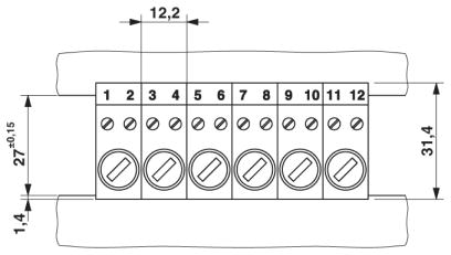 Предохранительная проходная клемма-DFK 4-SI(5X20) BK