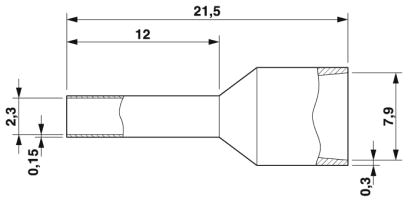 Кабельный наконечник-AI-XL 2,5-12 BU