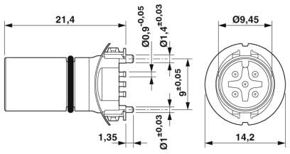 Встраиваемые разъемы-SACC-CIP-M12MS-5P SMD SH R32