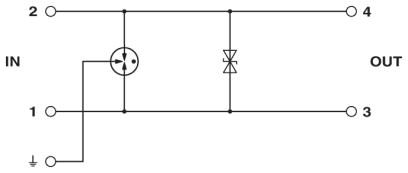 Устройство защиты от перенапряжений-TT-ST-2-PE/S1-24DC