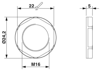 Контргайка-A-INL-M16-P-GY