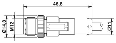 Кабель для датчика / исполнительного элемента-SAC-HZ-4P-5,0-542/FS SCO BK