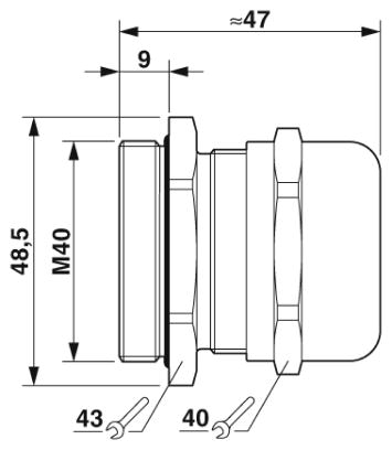 Кабельный ввод-G-INS-M40-S68N-NNES-S