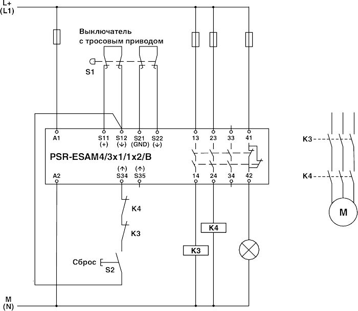 Реле безопасности-PSR-SPP-24UC/ESAM4/3X1/1X2/B