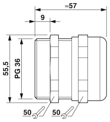 Кабельный ввод-G-INSEC-PG36-L68N-NNES-S