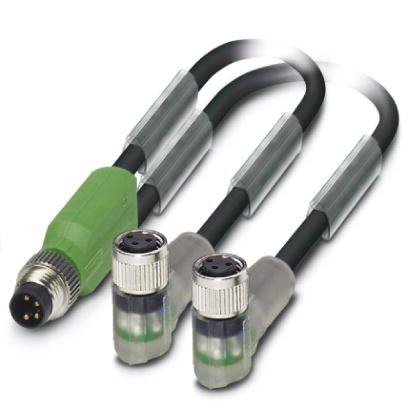 Кабель для датчика / исполнительного элемента-SAC-3P-M8Y/2X1,5-PUR/M 8FR-2L