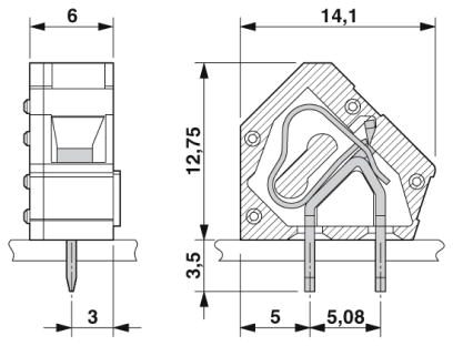 Клеммные блоки для печатного монтажа-ZFKDSA 1,5C-6,0