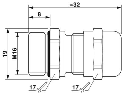 Кабельный ввод-G-INVEN-M16-M67N-NNES-S