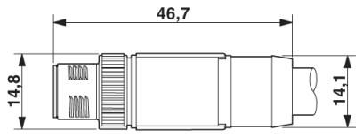 Кабель для датчика / исполнительного элемента-SAC-12P-MS/ 5,0-35T SH SCO