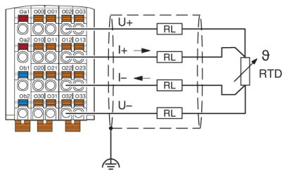 Модуль ввода-вывода-AXL F RTD4 1H