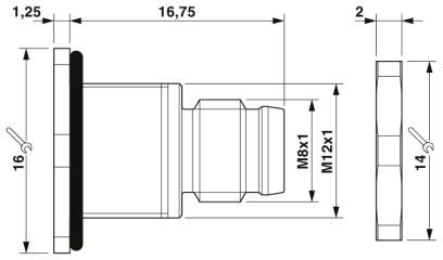 Крепежный резьбовой элемент корпуса-SACC-BP-M-M8/M12 SMD