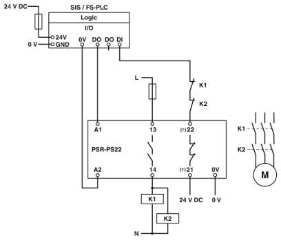 Реле сопряжения-PSR-PS22-1NO-1NC-24VDC-SC