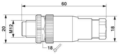 Разъем-SACC-M12MS-4CON-PG 7-M