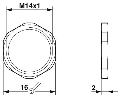 Плоская гайка-SACC-M14-NUT