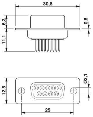 Контактная вставка D-SUB-CUC-DSI-J1STZ-S/DSLSC9