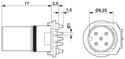 Встраиваемые разъемы-SACC-CI-M12FS-5CON-SH TOR 32