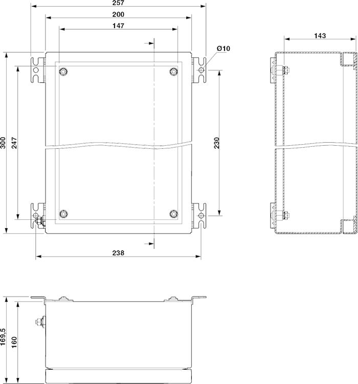 Клеммная коробка-E S6 A 200X300X160