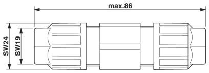 Кабельный соединитель-Q 1,5/4IDC/24-24KU-KU BK
