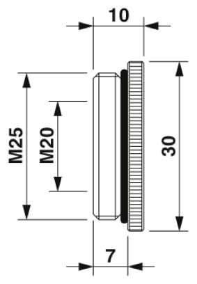 Редукционный переходник-REDUC-M-KV-M25/M20