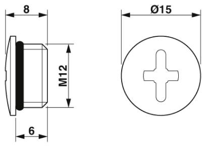 Резьбовой колпачок-A-INSP-M12-68N-P-LG
