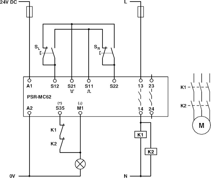 Реле безопасности-PSR-MC62-2NO-1DO-24DC-SC
