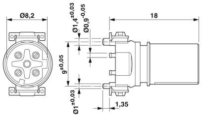 Встраиваемые разъемы-SACC-CI-M12FSD-4P SMD T