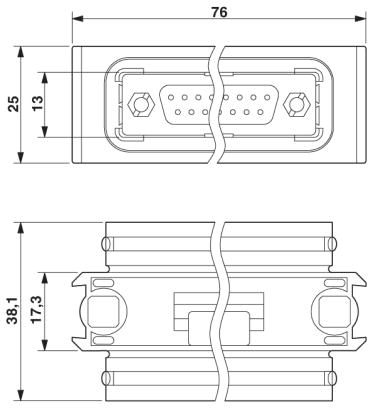 Сопрягающее устройство D-SUB-VS-25-KU-BU/BU