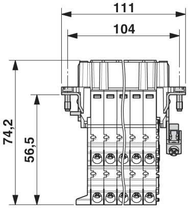 Адаптер клеммного модуля-HC-B 24-A-UT-PEL-F