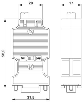 Шинный штекер D-SUB-SUBCON-PLUS-M/AX 9