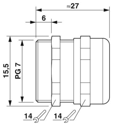 Кабельный ввод-G-INSEC-PG7-S68N-NNES-S