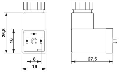 Штекерный модуль для электромагнитного клапана-SACC-VB-3CON-M12/C-1L-SV 110V