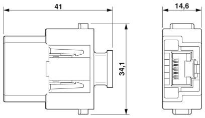 Модуль для установки контактов-HC-M-RJ45-08-M
