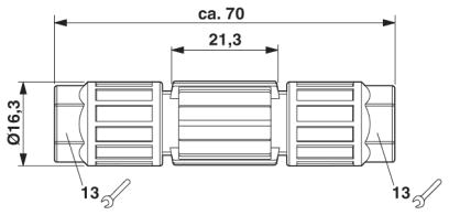 Кабельный соединитель-Q 0,34/4IDC/16-16KU-KU BK