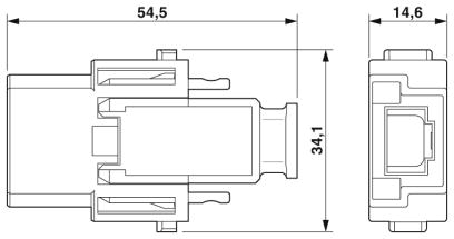 Модуль для установки контактов-HC-M-RJI-AD-08-PC-M