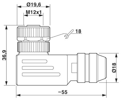 Разъем-SACC-M12FR-12SOL-PG 9-M SH