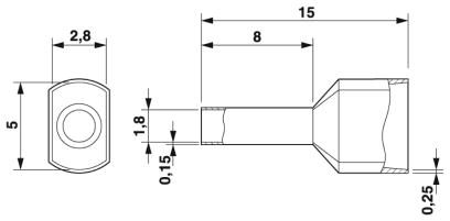 Кабельный наконечник-AI-TWIN 2X 0,75-8 GY